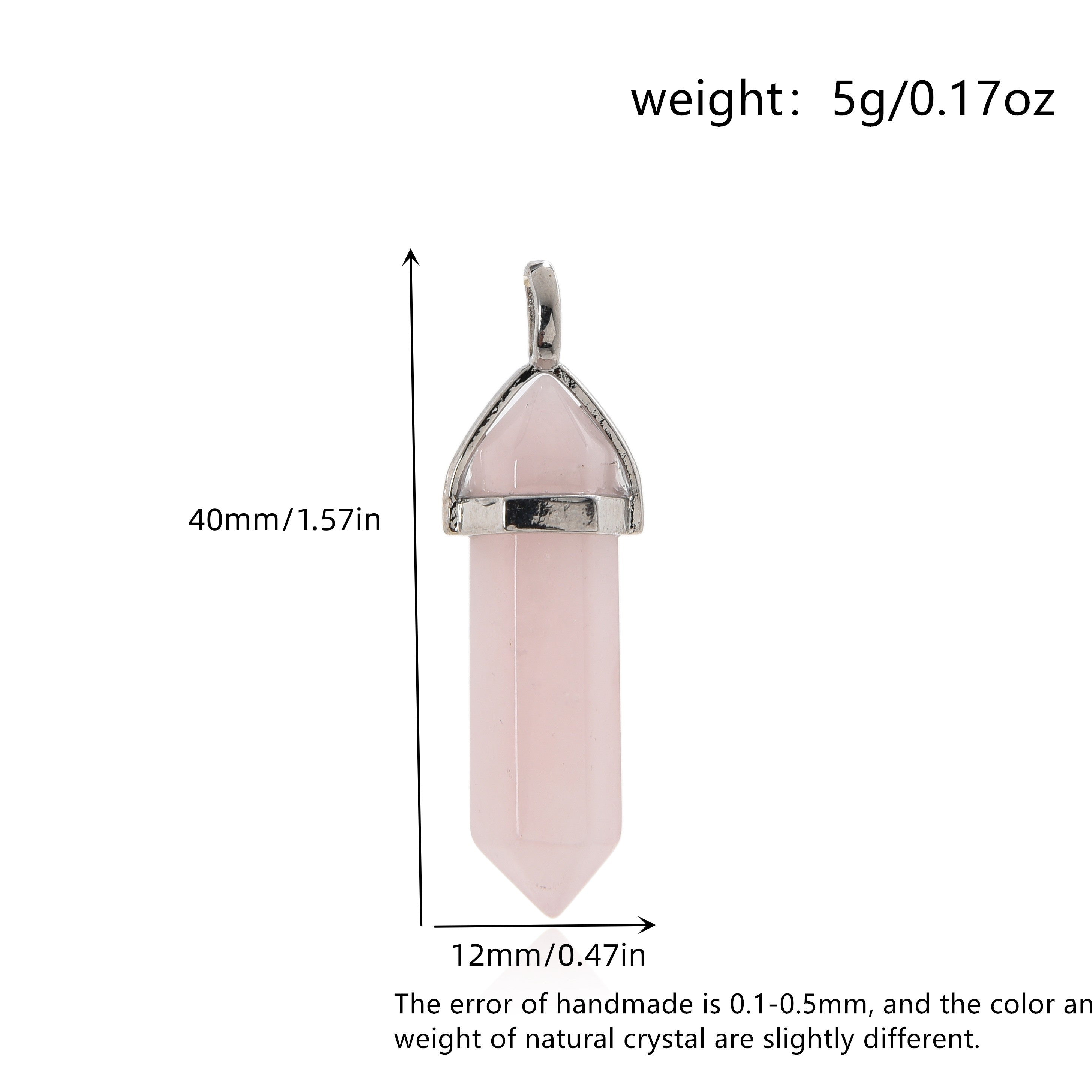 Hexagonal Column Natural Crystal Pendant Single Stone Amethyst Lapis Lazuli