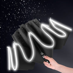 LED Light Folding Auto Umbrella