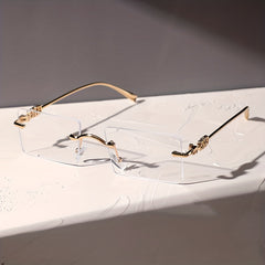 Men's Metal Rimless Glasses