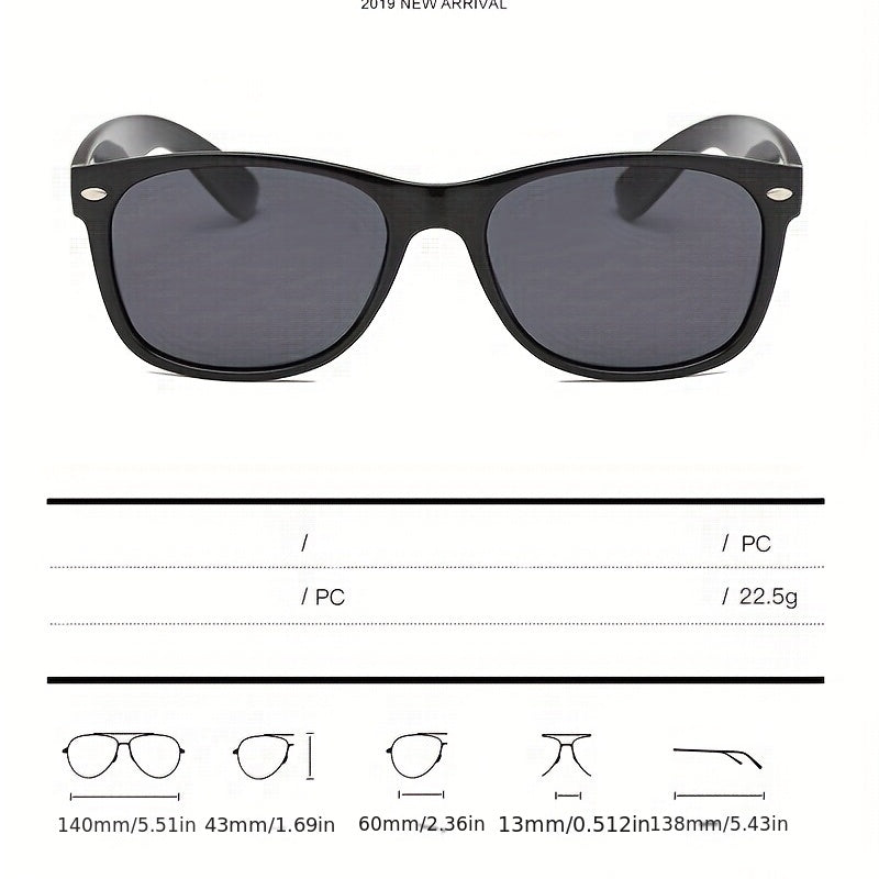 Men's Square Coated Rice Nail Sunglasses Retro UV400
