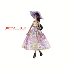 Dolls Clothes Set for 11.8-Inch Dolls - Poncho Dress Costume