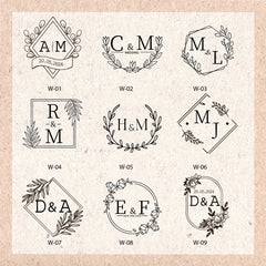 Custom Wedding Stamp Set - Self Inking Stamps for Invitations & Labels