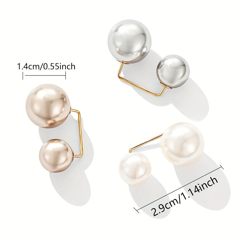 Women's Faux Pearl Brooch Pin for Coat Suit Buckle Pin