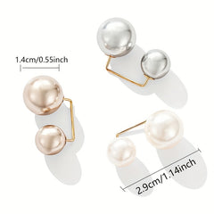 Women's Faux Pearl Brooch Pin for Coat Suit Buckle Pin