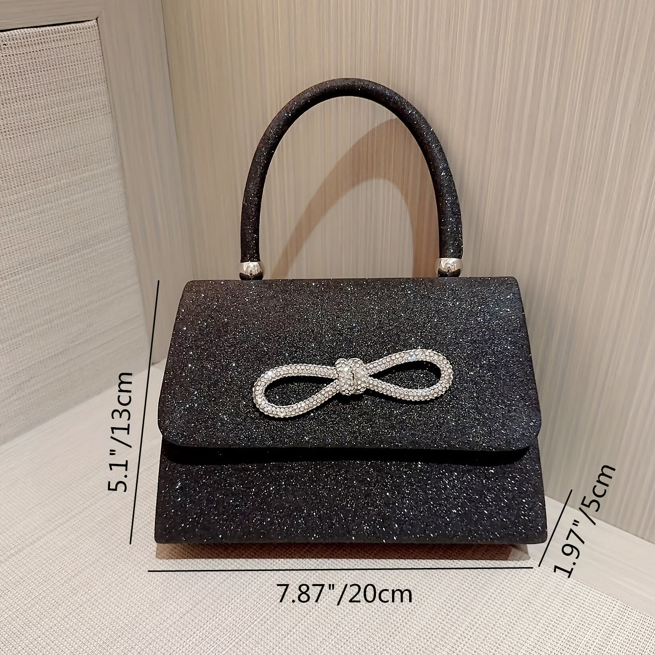 Rhinestone Glitter Chain Handbag Bling Clutch Purse Cocktail Evening Bag