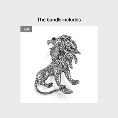 Vintage Men's Lion Brooch