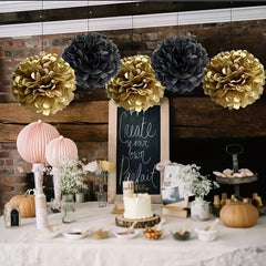 5pcs Hand Folded Paper Flower Ball for Weddings Birthdays Festivals