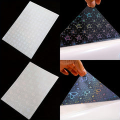 Holographic Laser Transparent Stickers A4 Vinyl Self Adhesive Waterproof Film
