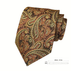 3pcs Paisley Jacquard Necktie Set For Men