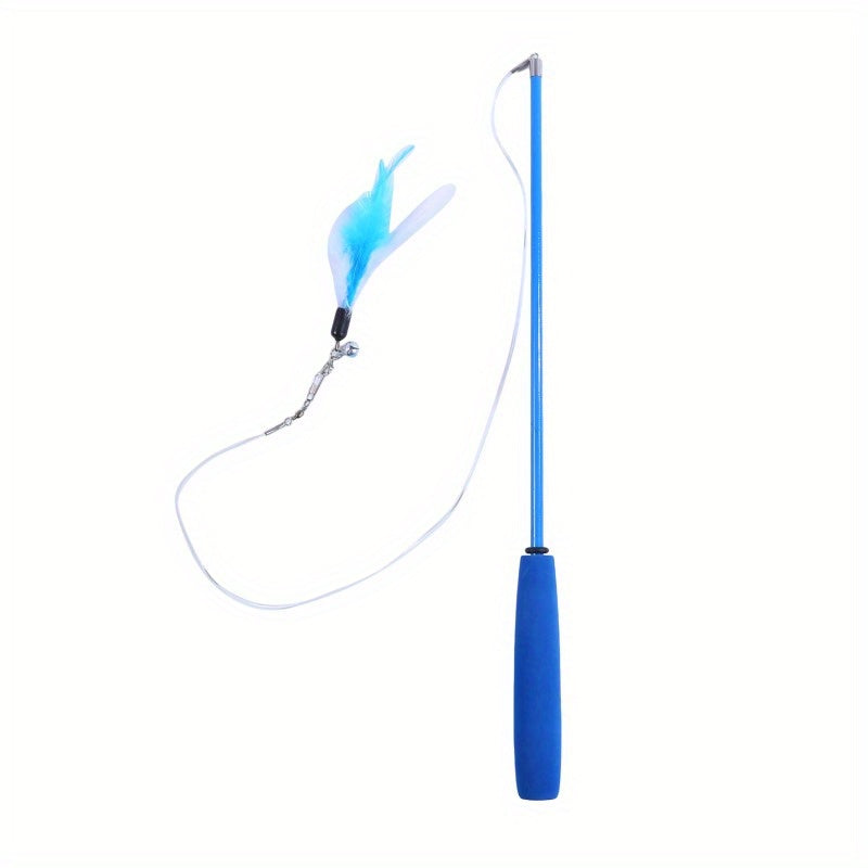 Interactive Feather Teaser Wand for Cats
