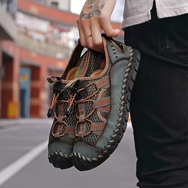 Men's Mesh Sandals With Adjustable Draw String Casual Outdoor Shoes