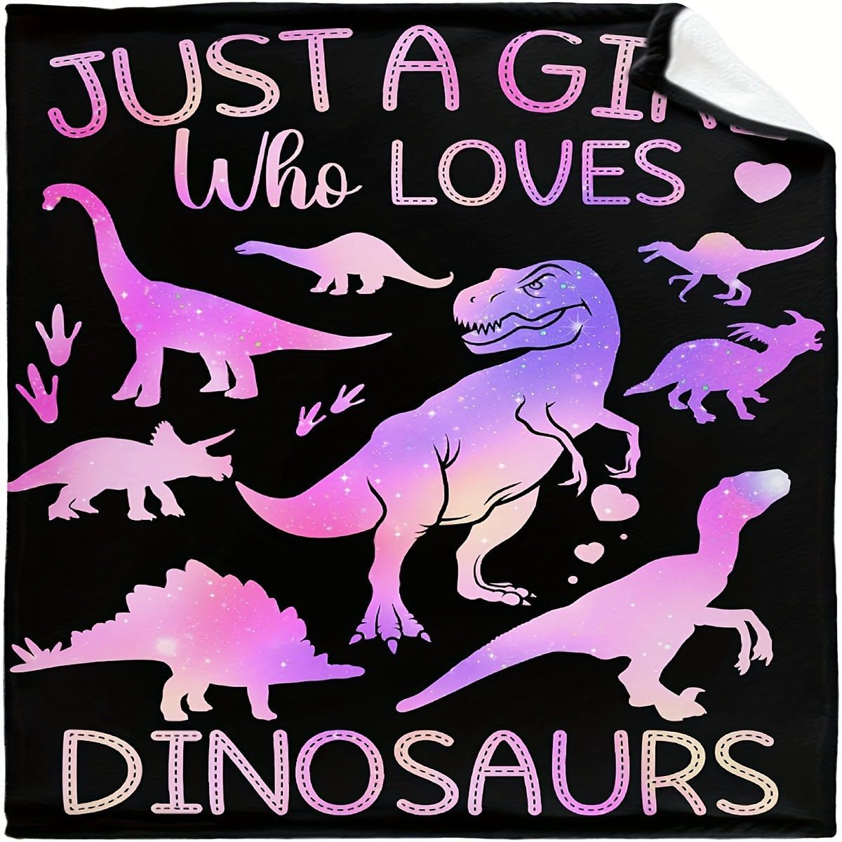 Dinosaur Pattern Blanket Lightweight Throw for Home & Outdoor Use