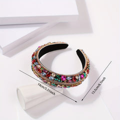 Colorful Crystal Headband Glitter Rhinestone Headdress for Party Prom