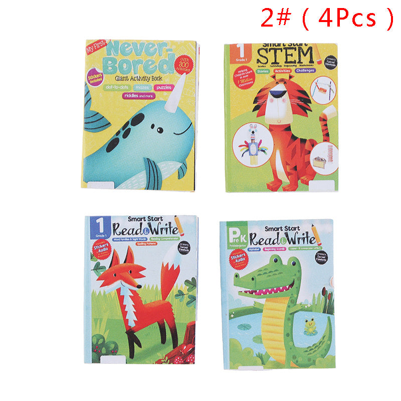 4Pcs 1 12 Dollhouse Exercise Books Paper Notebook Doll House Decor