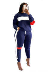 Striped Long Sleeve Top & Pants Set for Fall/Winter