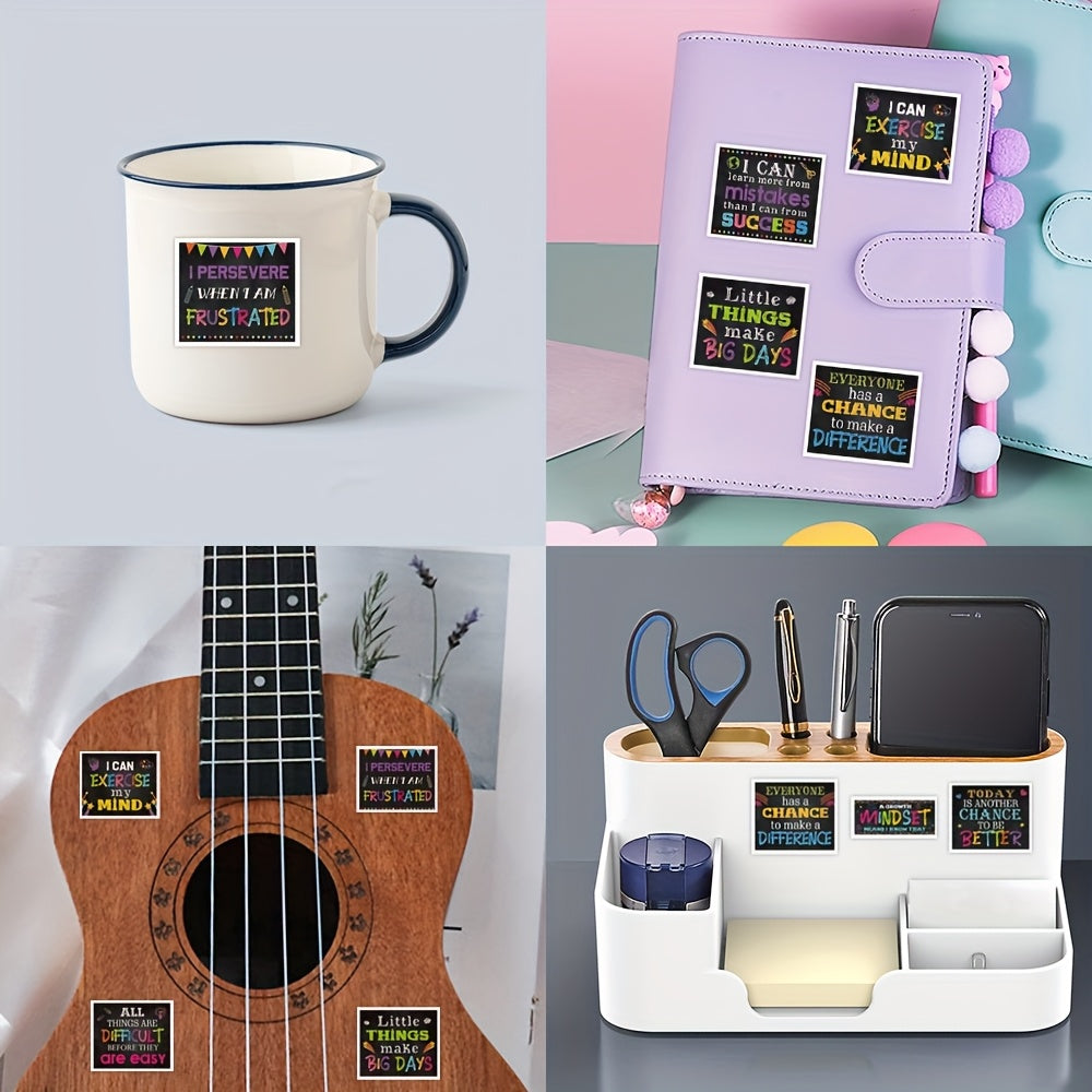 10pcs Inspirational Quotes Stickers for Laptop Skateboard Phone Case Guitar