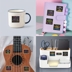 10pcs Inspirational Quotes Stickers for Laptop Skateboard Phone Case Guitar