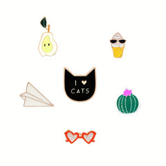 Cactus Ice Cream Enamel Pin Brooch Clothing Accessories