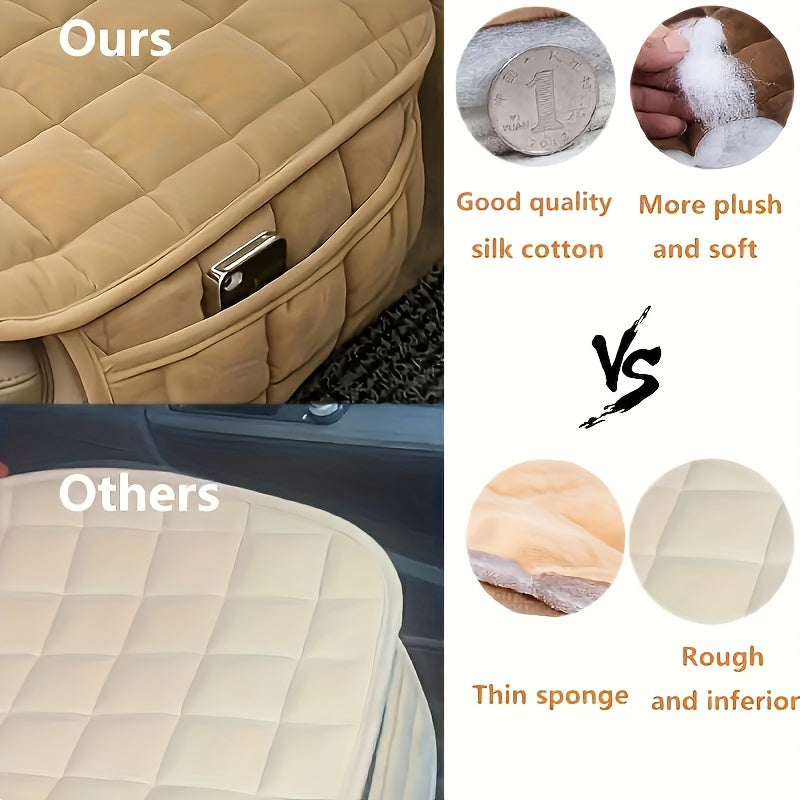 Car Seat Cushion Memory Silk Wadding Non Slip with Storage Pouch
