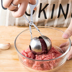 Stainless Steel Non-stick Meatball Maker Tongs Cake Pop Meatball Maker Ice Tongs