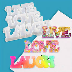 Love Silicone Resin Mold Live Love Laugh Epoxy Casting DIY Sign Craft Supplies