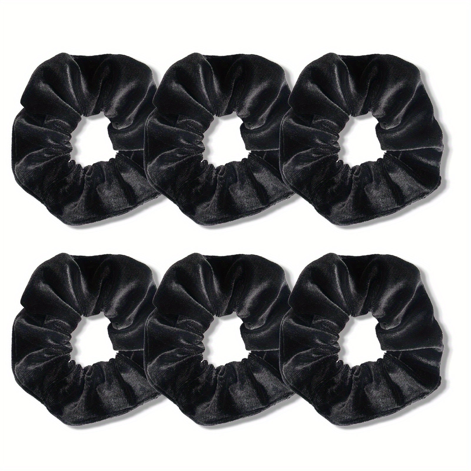 6pcs Large Velvet Scrunchie Hair Tie Female Rubber Band Hair Accessories