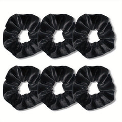 6pcs Large Velvet Scrunchie Hair Tie Female Rubber Band Hair Accessories