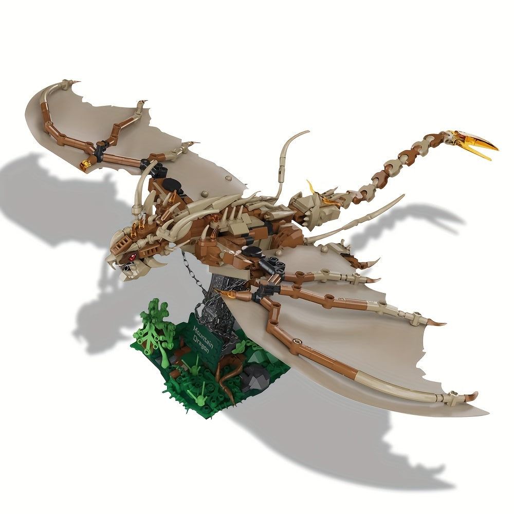 1002pcs Mountain Dragon Building Block Set DIY Assembly