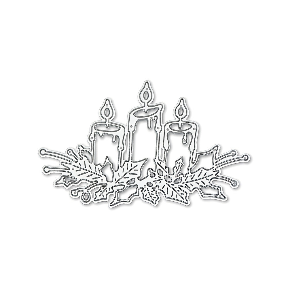 Christmas Candle Scrapbook Embossing Greeting Card Manual Punch
