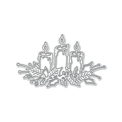 Christmas Candle Scrapbook Embossing Greeting Card Manual Punch