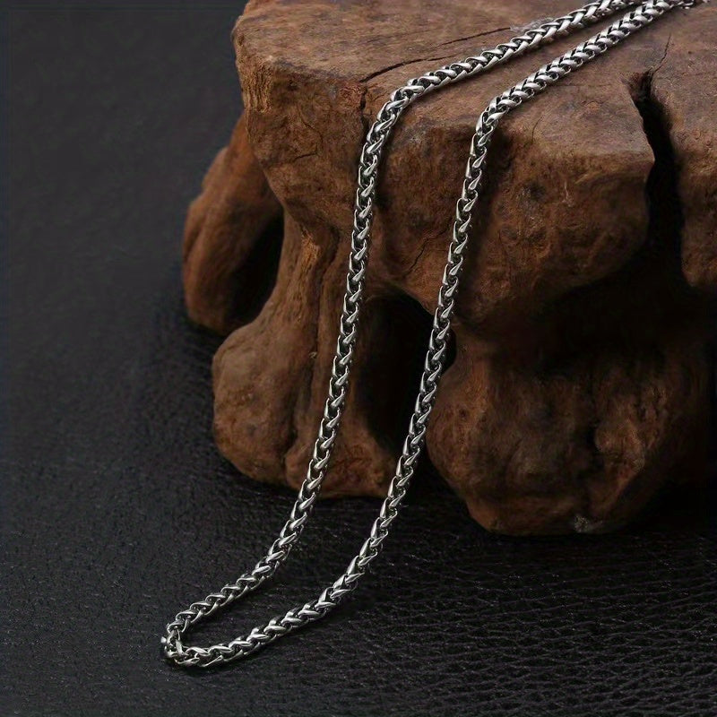 Men's Titanium Steel Necklace Hip hop Pendant with Chain