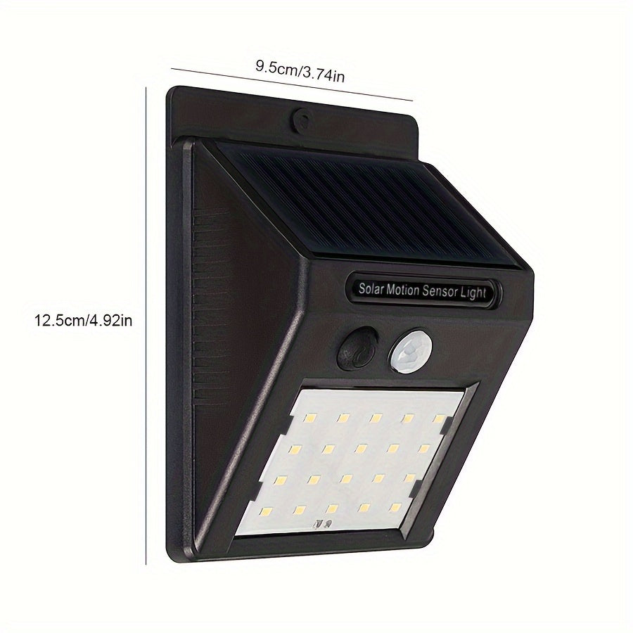 4pcs Solar Wall Lights Outdoor Waterproof Induction Path Lighting