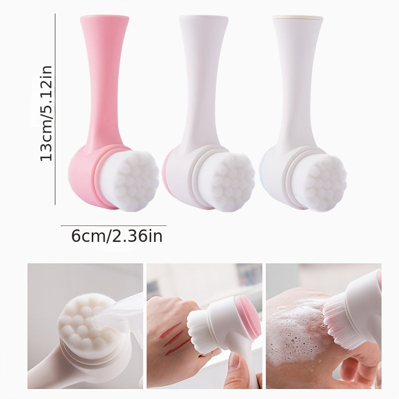 Silicone Soft Hair Face Wash Brush Manual Cleansing Brush