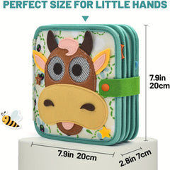 AMIBOX Interactive Farm Animals & Fruits Educational Storybook Quiet Book