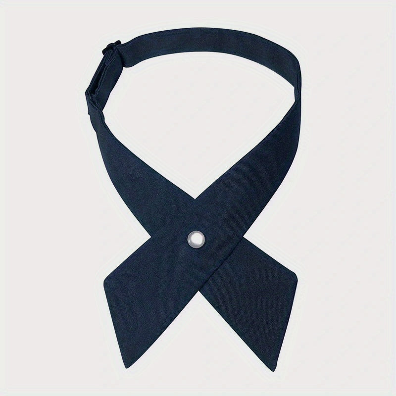 Solid Cross Tie Adjustable Bow Tie Girls Tie Women Accessories