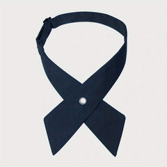 Solid Cross Tie Adjustable Bow Tie Girls Tie Women Accessories