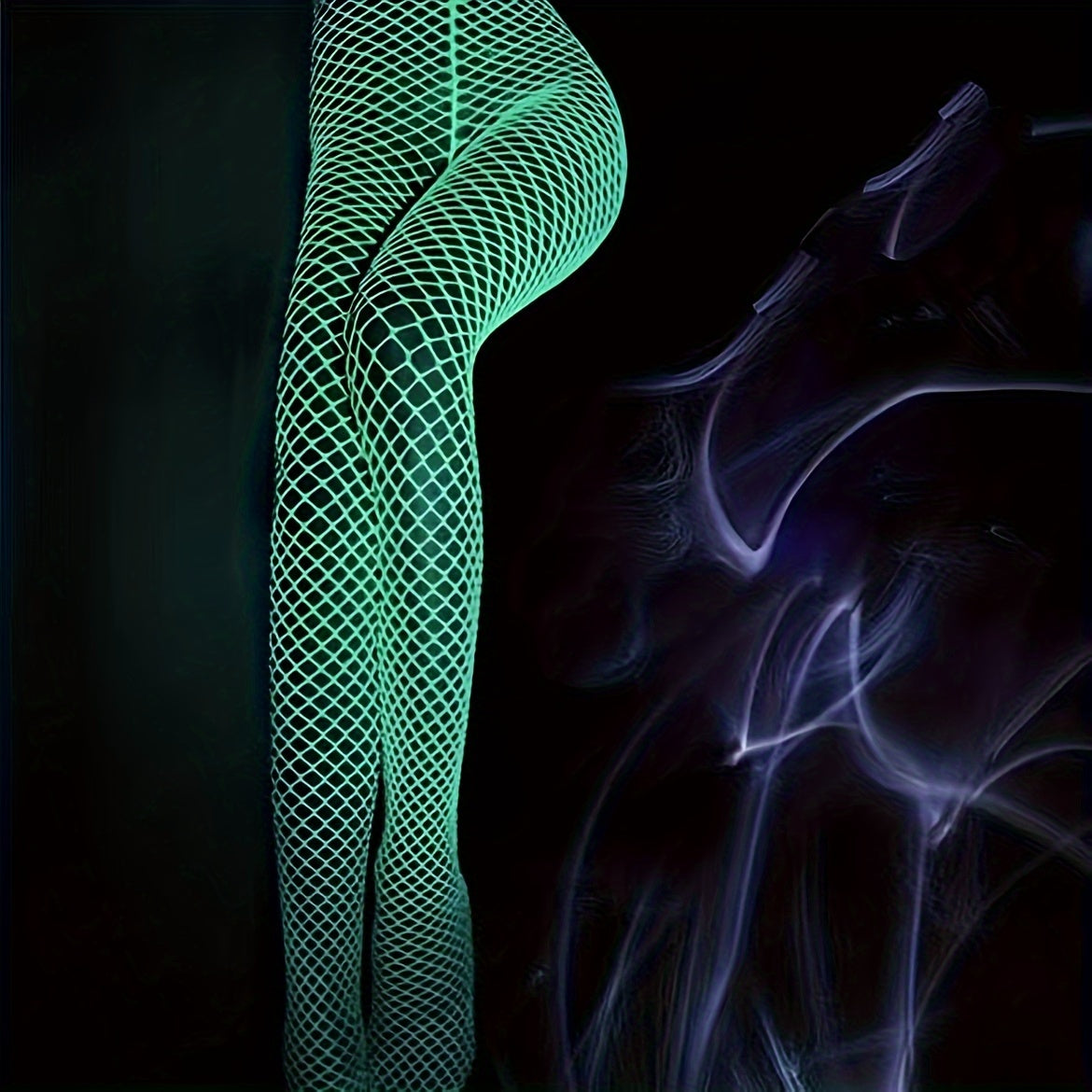  Glow In The Dark Fishnet Tights for Women 0XL-2XL