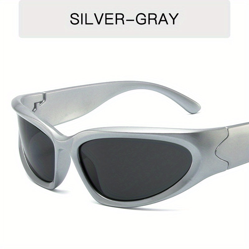 Y2K Wrap Around Sunglasses Mirror Lens UV400