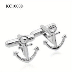 925 Sterling Silver Anchor Cufflinks Men's Suit Accessories
