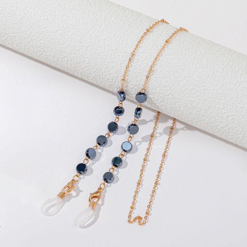 Colorful Glasses Chain Beaded Crystal Glass Mask Chain