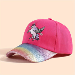 Summer Unicorn Kids Baseball Cap Embroidered Peaked Sun Hat