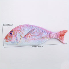 Crucian Pencil Bag Zipper Case Salt Fish Shaped Funny Handbag