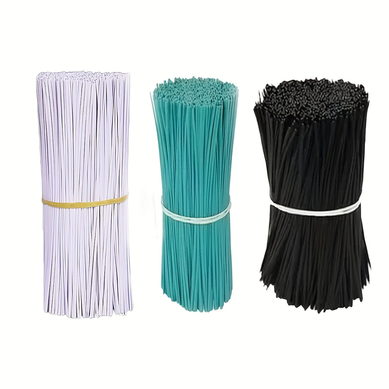 100 Packs PE Wrapped Metal Straps Rubber Coated Wire Ties