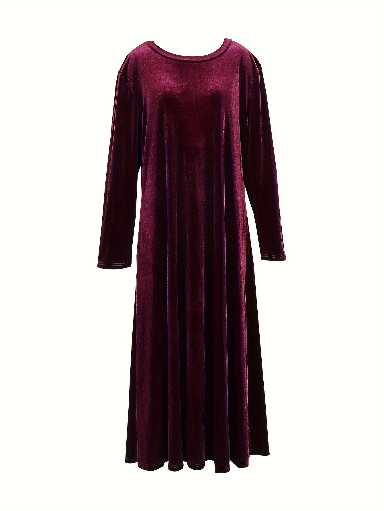  Velvet Long Sleeve Maxi Dress