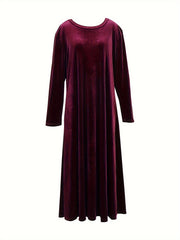  Velvet Long Sleeve Maxi Dress