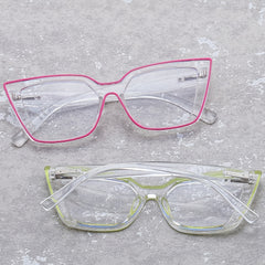 Clear Lens Cat Eye Eyeglasses Transparent Frame Vintage Glasses