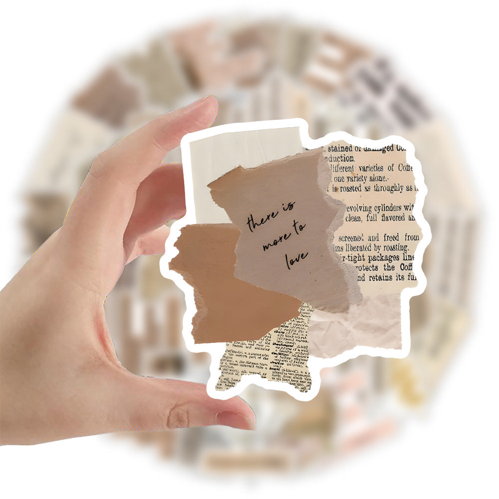 Retro Inspirational English Text Stickers DIY Handbook Collage