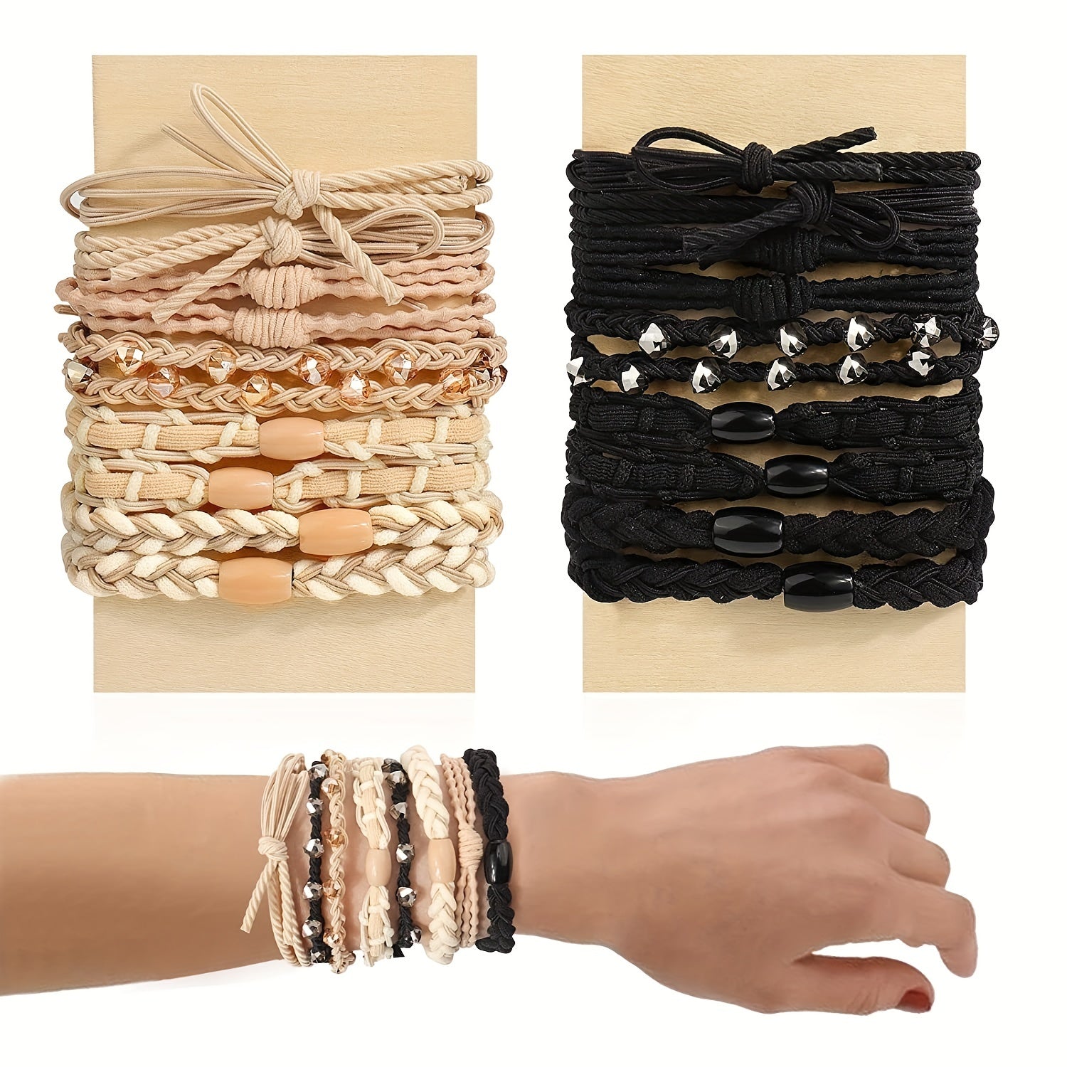 20 Pcs Boho Hair Ties Elastic Hair Bands for Women Girls