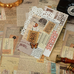 30PCS Dream Memories Series Material Pack Retro Artistic Material Paper