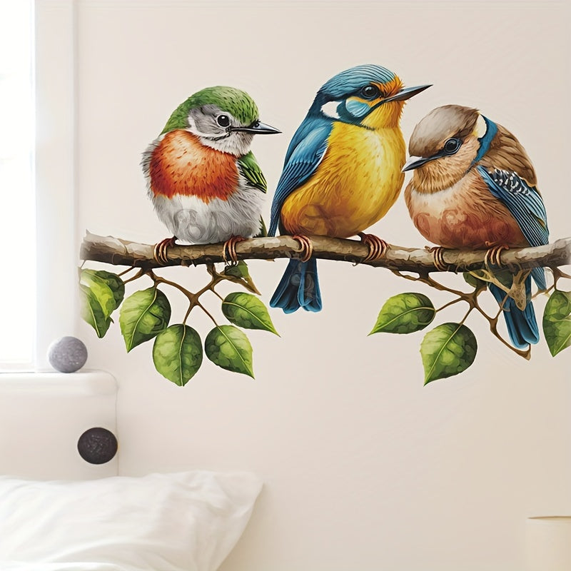 Cartoon Tree Branch Bird Wall Sticker PVC Removable Waterproof Home Decor